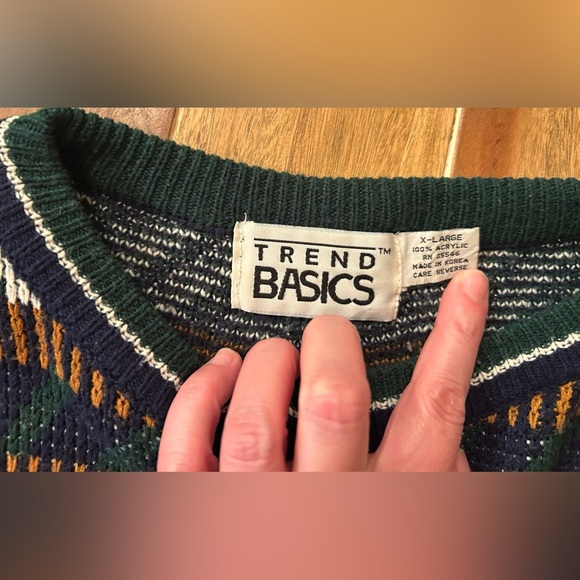 Grandpa trend basics sweater. Vintage XL. - Picture 2 of 3